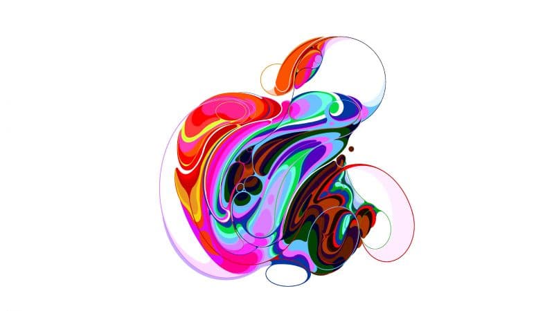Apple Liquid art Wallpaper