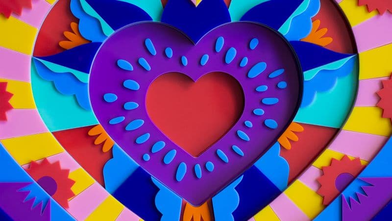 Love heart Colorful Wallpaper
