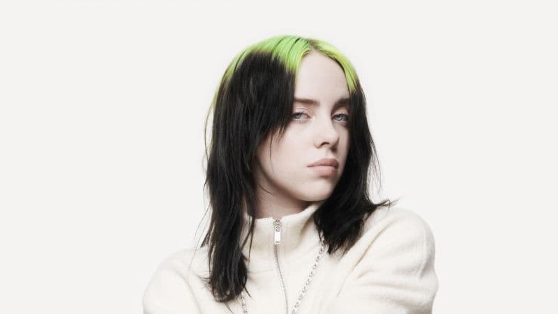 Billie Eilish White background Wallpaper