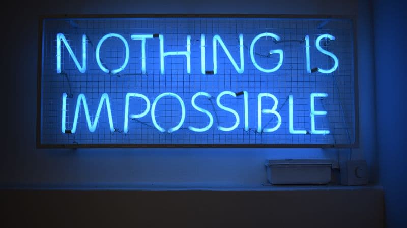Nothing is Impossible Neon sign Wallpaper