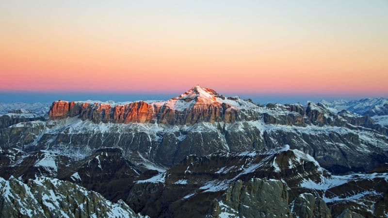 Glacier mountains Alpenglow Wallpaper