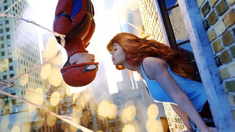 Peter Parker Mary Jane Kiss Wallpaper