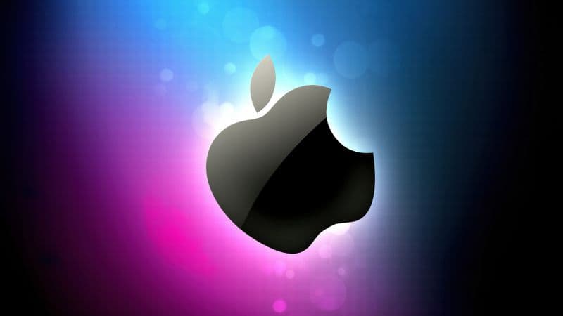 Glowing Apple logo Wallpaper