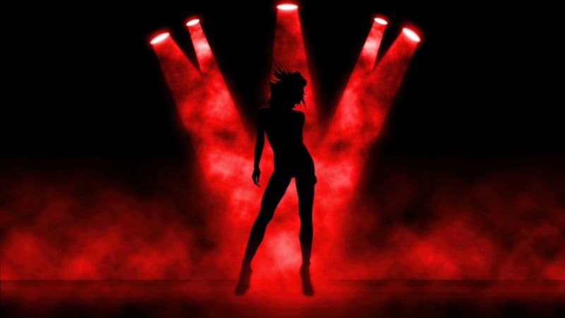 Girl Spot lights Wallpaper