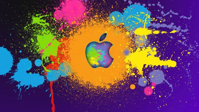 Apple logo Paint Wallpaper