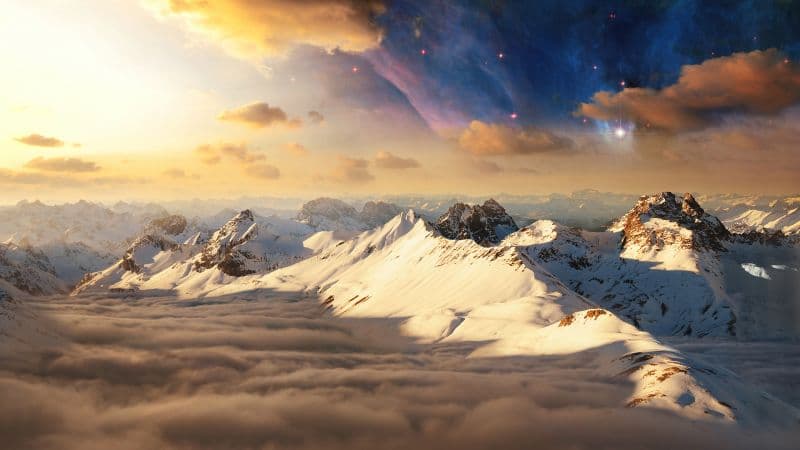 Swiss Alps Aesthetic Wallpaper