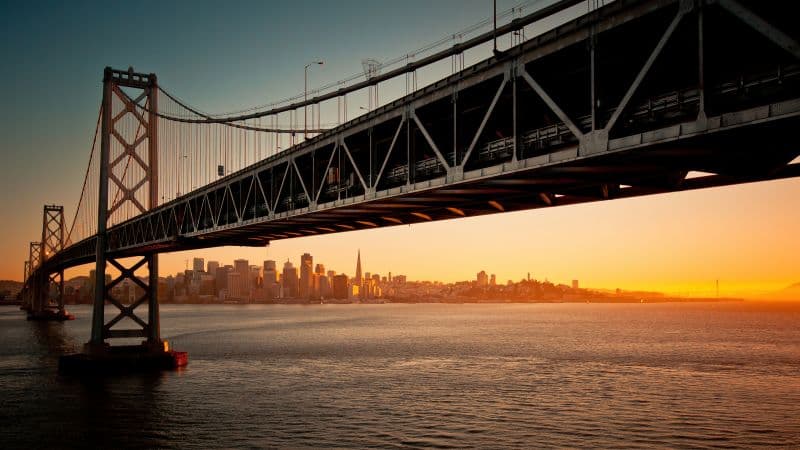 San Francisco-Oakland Bay Bridge Downtown Wallpaper