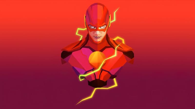 The Flash Low poly Wallpaper