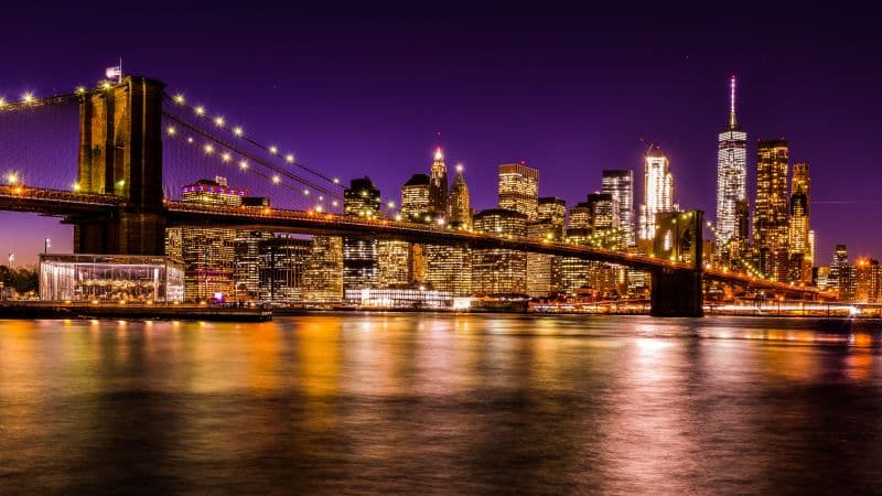 Brooklyn Bridge Night time Wallpaper