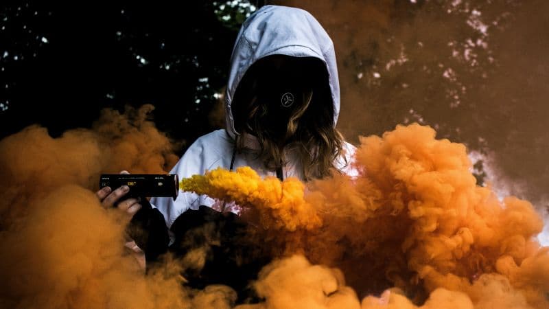 Person in Mask Girl Wallpaper
