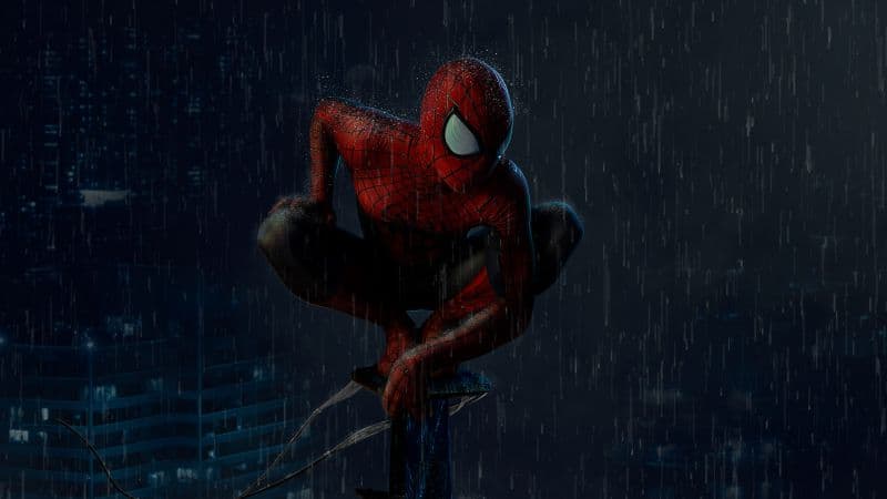 Spider-Man Rain Wallpaper