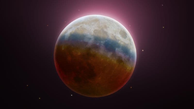 Lunar Eclipse Astrophotography Wallpaper