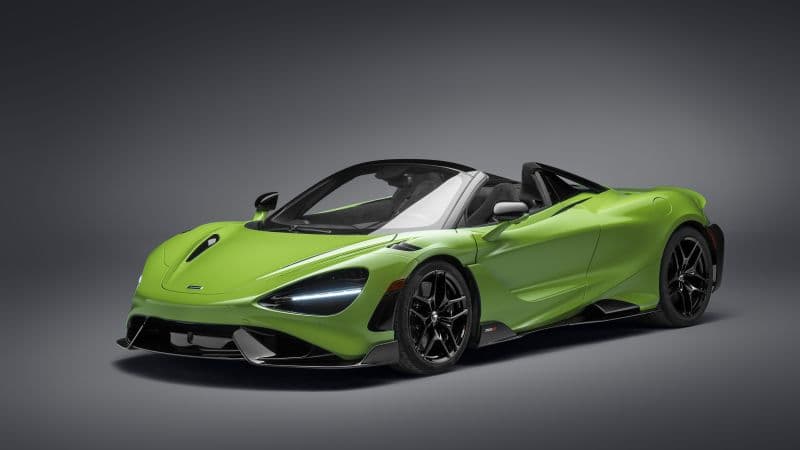McLaren 765LT Spider Grey background Wallpaper