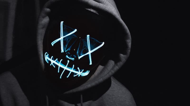 Anonymous LED mask Wallpaper