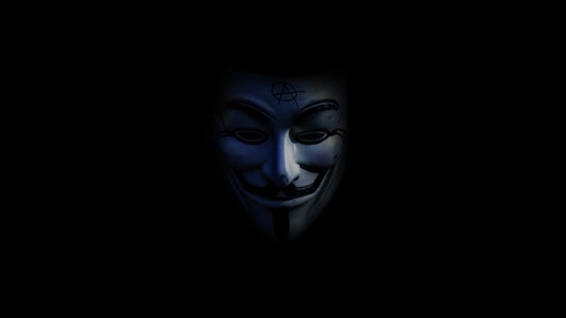 Anonymous Dark background Wallpaper