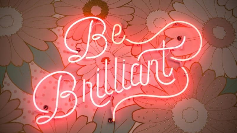 Be Brilliant Neon light Wallpaper