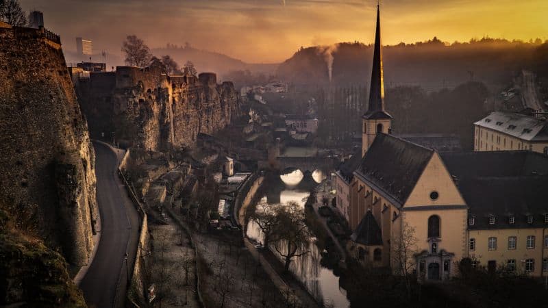 Luxembourg City Sunset Wallpaper