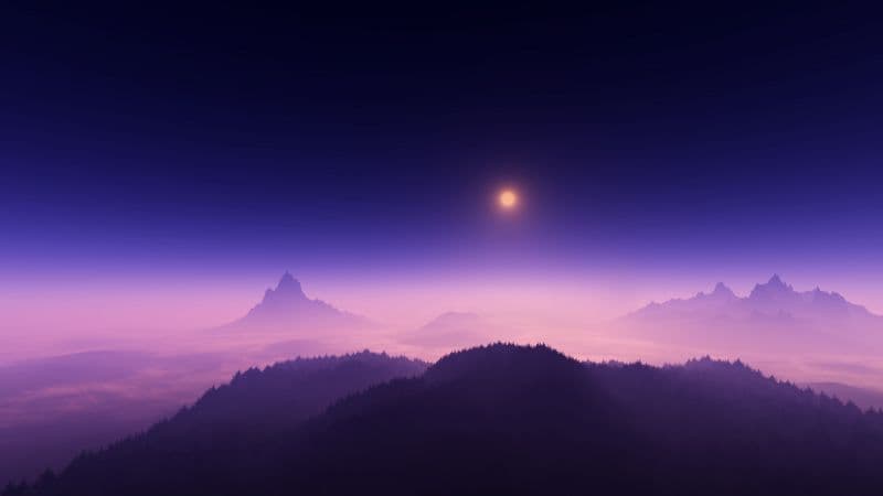 Moonlight Foggy Wallpaper