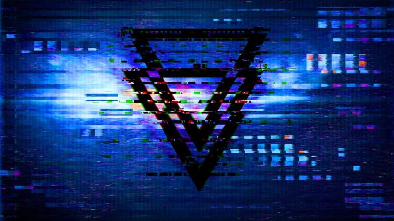 Glitch art Triangles Wallpaper