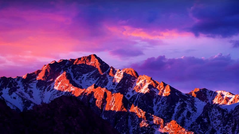 macOS Sierra Glacier mountains Wallpaper