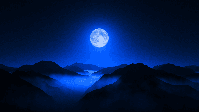 Twilight Moon Valley Wallpaper
