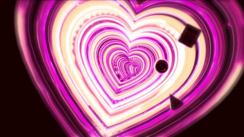 Love heart 3D background Wallpaper