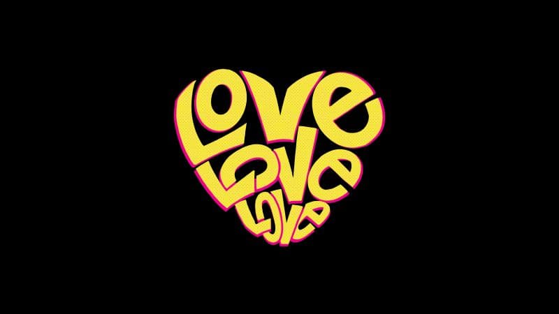 Love word Love heart Wallpaper