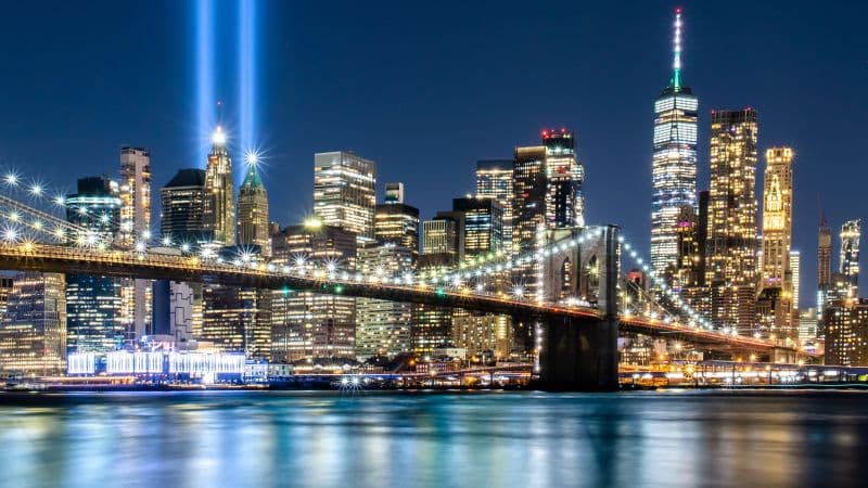 911 Memorial Tribute in Light Wallpaper