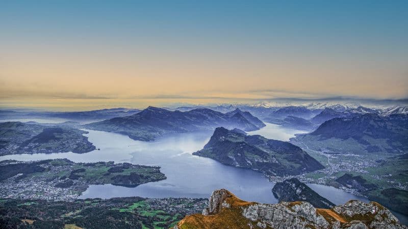 Lake Lucerne Swiss Alps Wallpaper