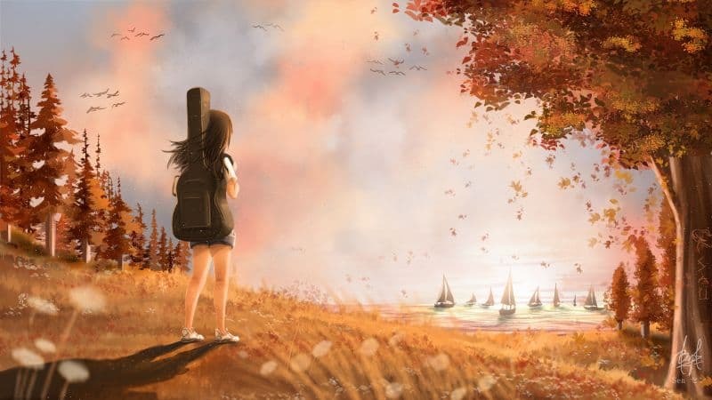 Autumn Girl Wallpaper