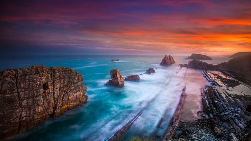 Playa De Portio Spain Wallpaper