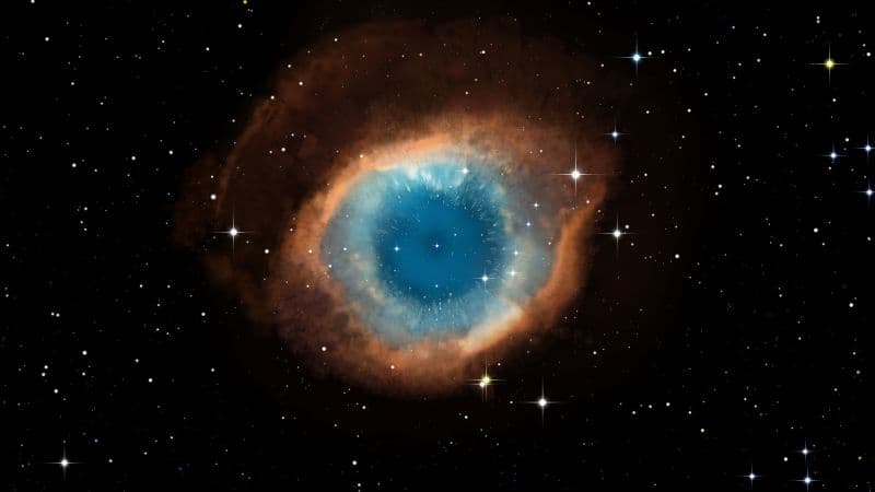Helix Nebula Dark background Wallpaper