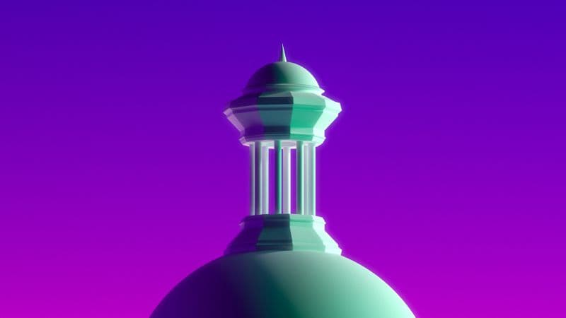 Dome Building Gradient background Wallpaper
