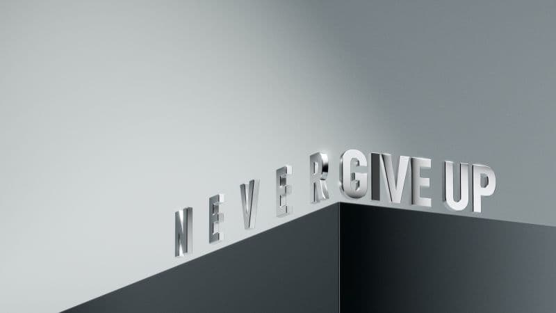 Never Give Up Motivational Wallpaper