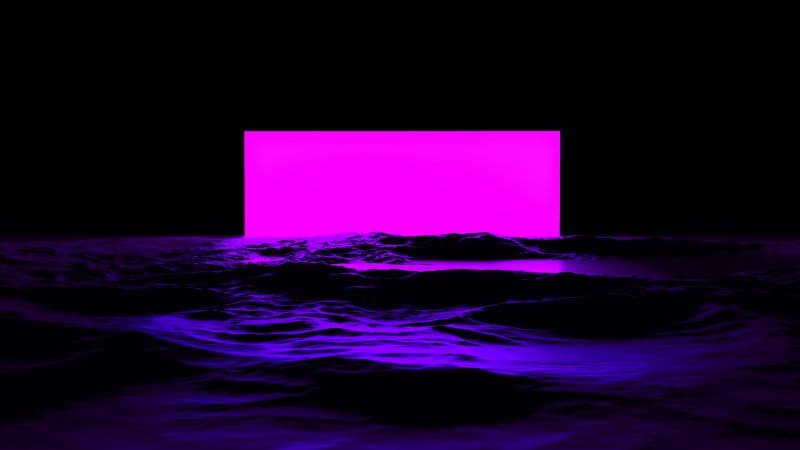 Pink light Sea Wallpaper