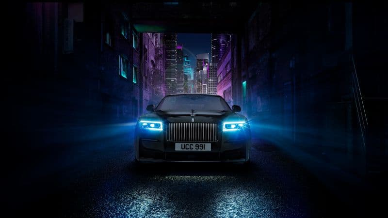 Rolls-Royce Ghost Black Badge Dark aesthetic Wallpaper