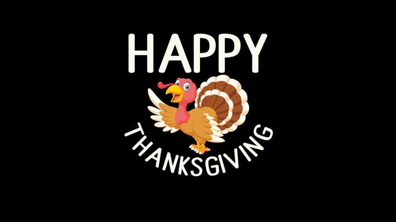 Happy Thanksgiving Black background Wallpaper