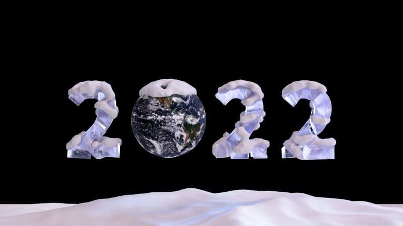 2022 New Year Snow Wallpaper