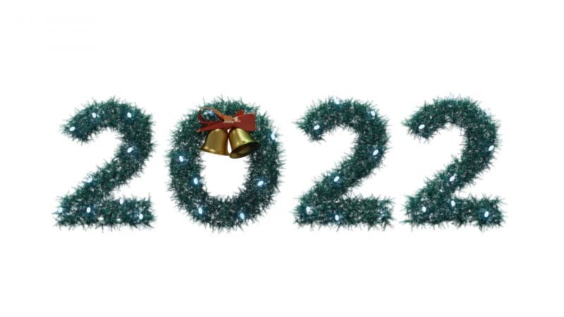 2022 New Year Christmas decoration Wallpaper