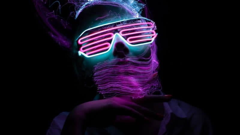 Woman face Light paint Wallpaper