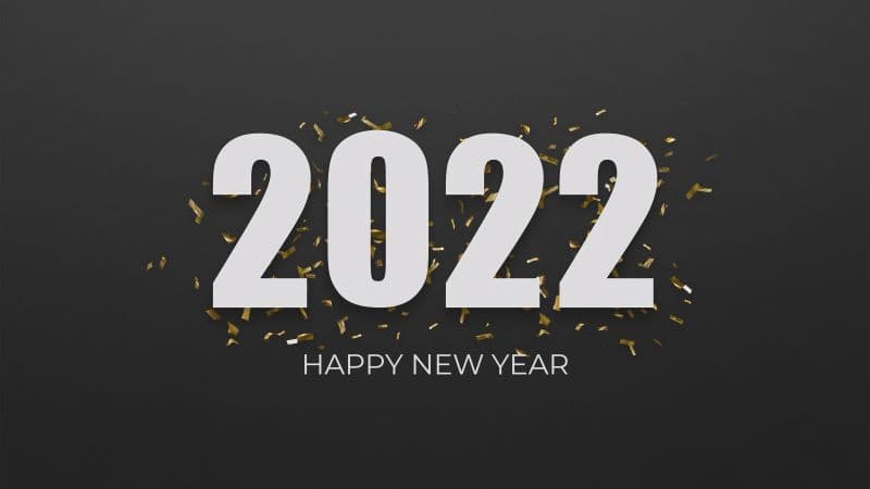2022 New Year Dark background Wallpaper