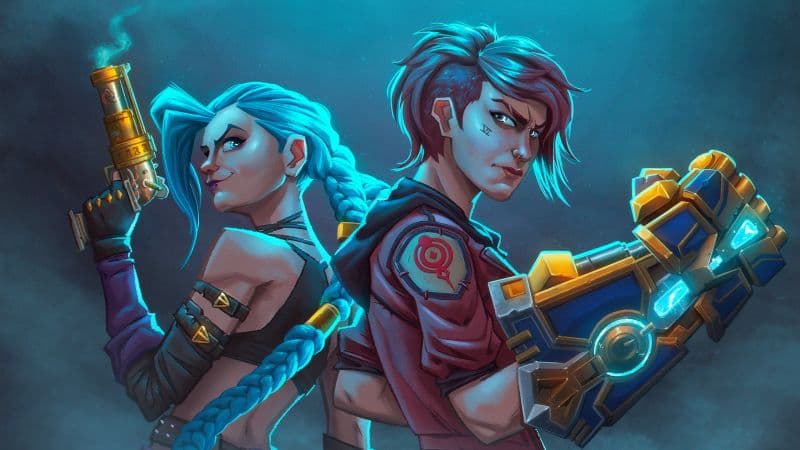 Jinx, Vi Arcane Fan Art Wallpaper