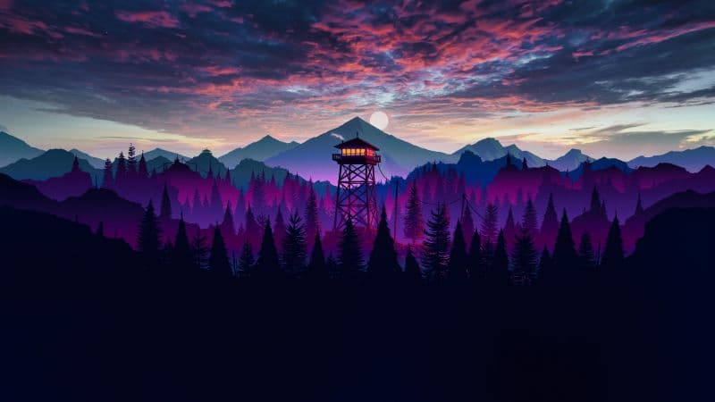Firewatch Mountains Wallpaper