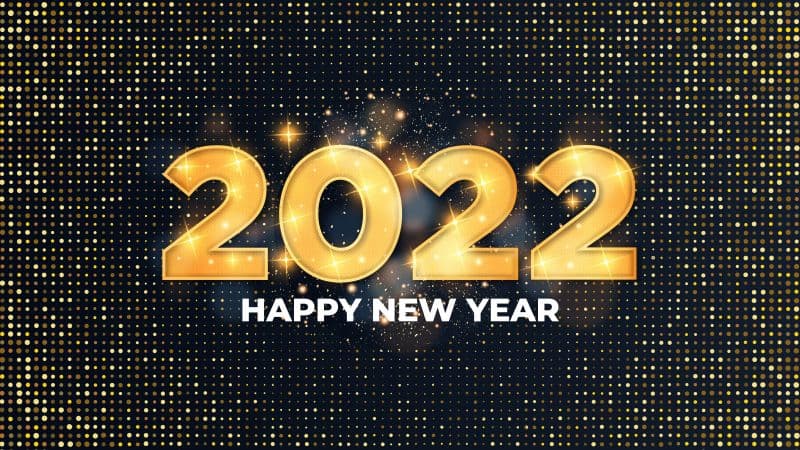 2022 New Year Glitter Wallpaper