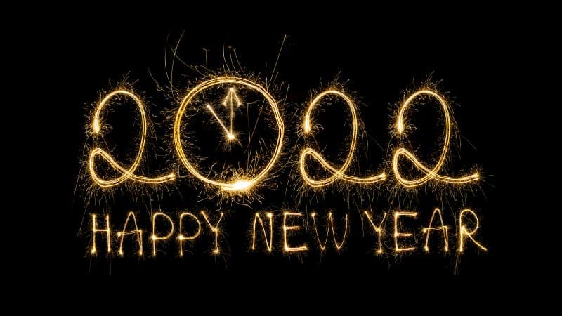 2022 New Year Fireworks Wallpaper