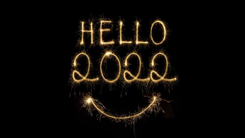 2022 New Year Smiley Wallpaper