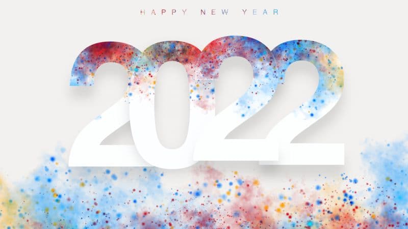 2022 New Year Colorful Wallpaper