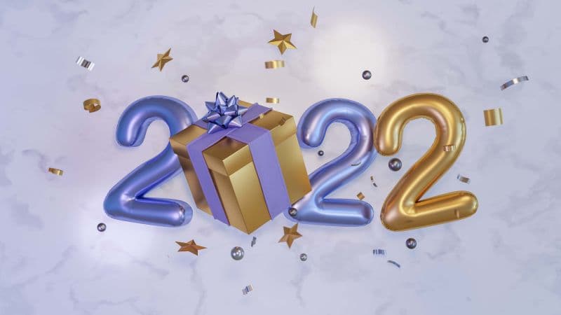 2022 New Year 3D Wallpaper