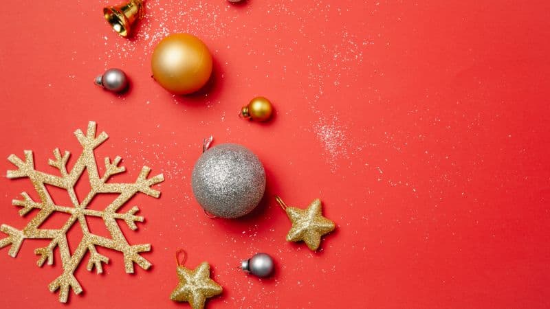 Christmas Baubles Stars Wallpaper