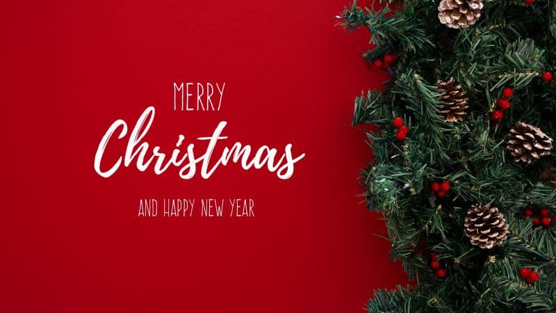 Happy New Year Merry Christmas Wallpaper